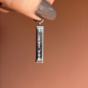 ♥️ 14 karat white gold, love pendant